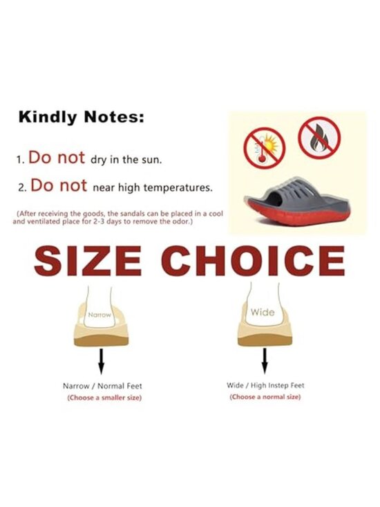 New Mens Recovery Sandals Orthotic Arch Support Open Toe Sport Slides Thick main image 7